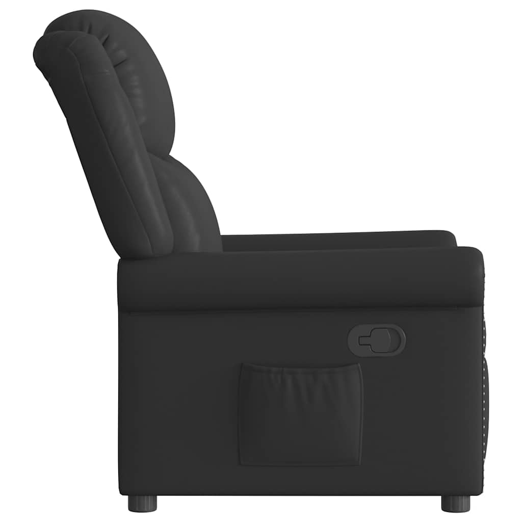 Fauteuil inclinable Noir brillant Similicuir