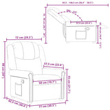 Fauteuil inclinable Noir brillant Similicuir