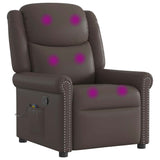 Fauteuil de massage Marron Similicuir brillant