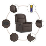 Fauteuil de massage Marron Similicuir brillant
