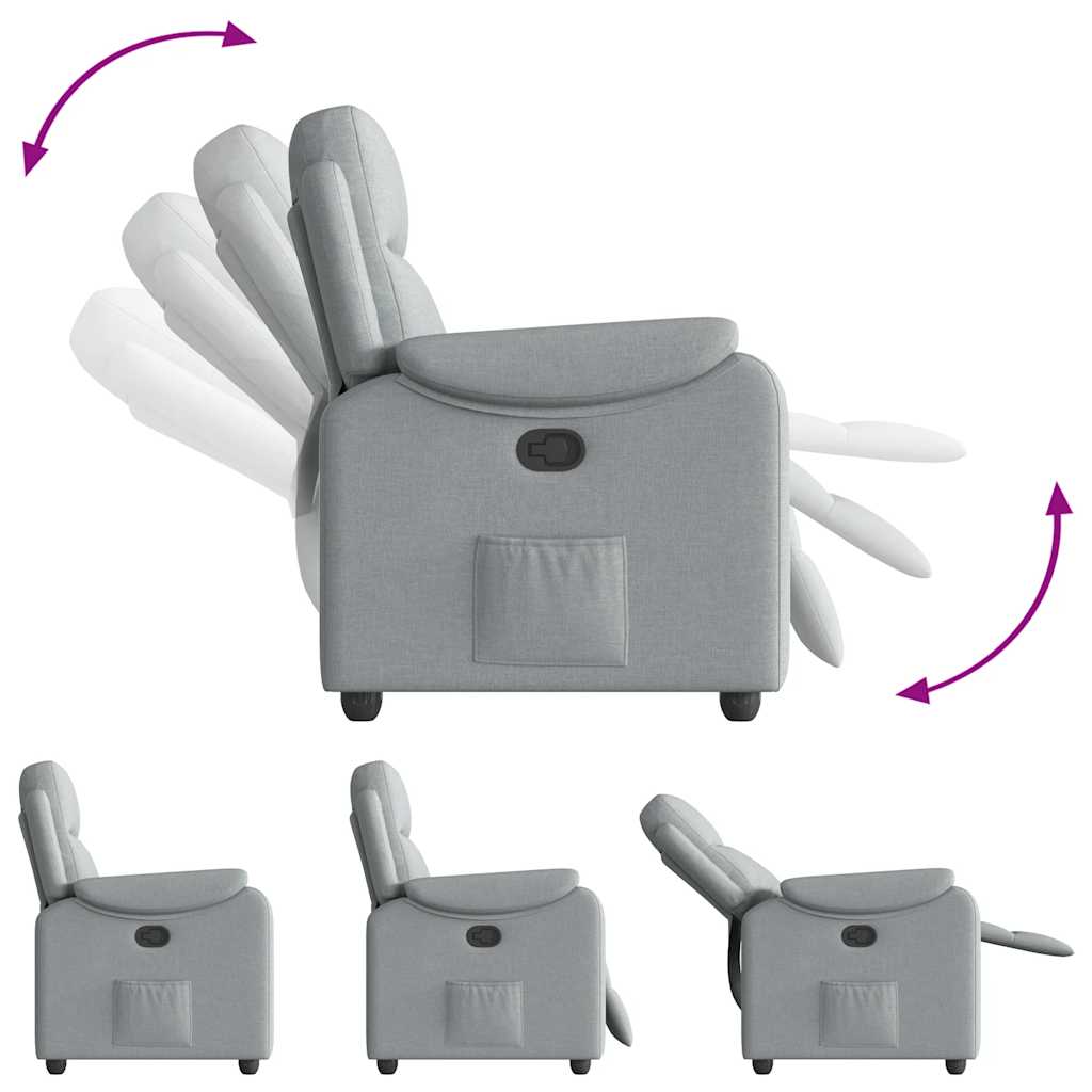 Fauteuil inclinable Gris clair Tissu