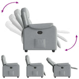 Fauteuil inclinable Gris clair Tissu
