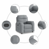 Fauteuil inclinable Gris clair Tissu