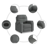 Fauteuil inclinable Gris foncé Tissu