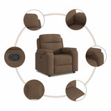 Fauteuil inclinable Marron Tissu