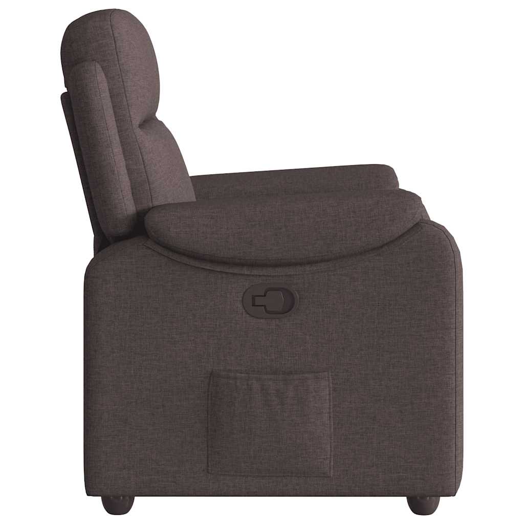 Fauteuil inclinable Marron foncé Tissu
