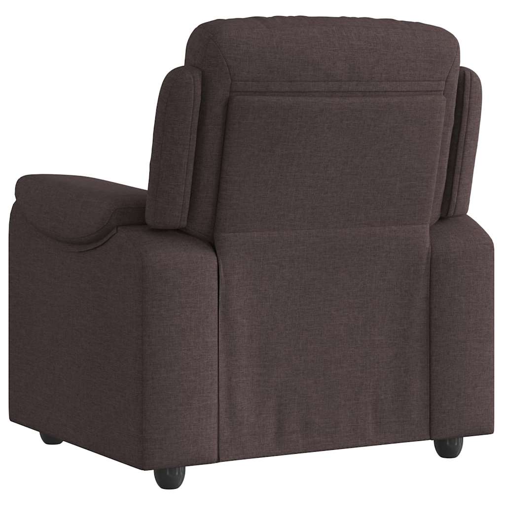 Fauteuil inclinable Marron foncé Tissu