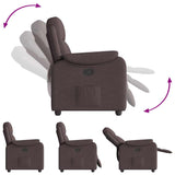 Fauteuil inclinable Marron foncé Tissu