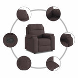 Fauteuil inclinable Marron foncé Tissu