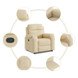 Fauteuil inclinable Crème Tissu