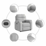 Fauteuil inclinable gris nuage tissu