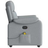 Fauteuil de massage inclinable Gris clair Tissu