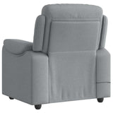 Fauteuil de massage inclinable Gris clair Tissu