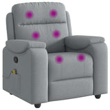 Fauteuil de massage inclinable Gris clair Tissu