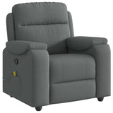 Fauteuil de massage inclinable Gris foncé Tissu