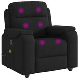 Fauteuil de massage inclinable Noir Tissu