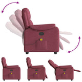 Fauteuil de massage inclinable Rouge bordeaux Tissu