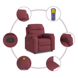 Fauteuil de massage inclinable Rouge bordeaux Tissu