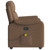 Fauteuil de massage inclinable Marron Tissu