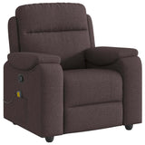 Fauteuil de massage inclinable Marron foncé Tissu