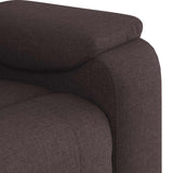 Fauteuil de massage inclinable Marron foncé Tissu