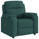 Fauteuil de massage inclinable Vert foncé Tissu