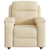 Fauteuil de massage inclinable Crème Tissu