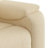 Fauteuil de massage inclinable Crème Tissu