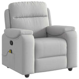 Fauteuil de massage inclinable gris nuage tissu