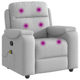 Fauteuil de massage inclinable gris nuage tissu