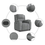 Fauteuil inclinable Gris clair Tissu