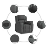 Fauteuil inclinable Gris foncé Tissu