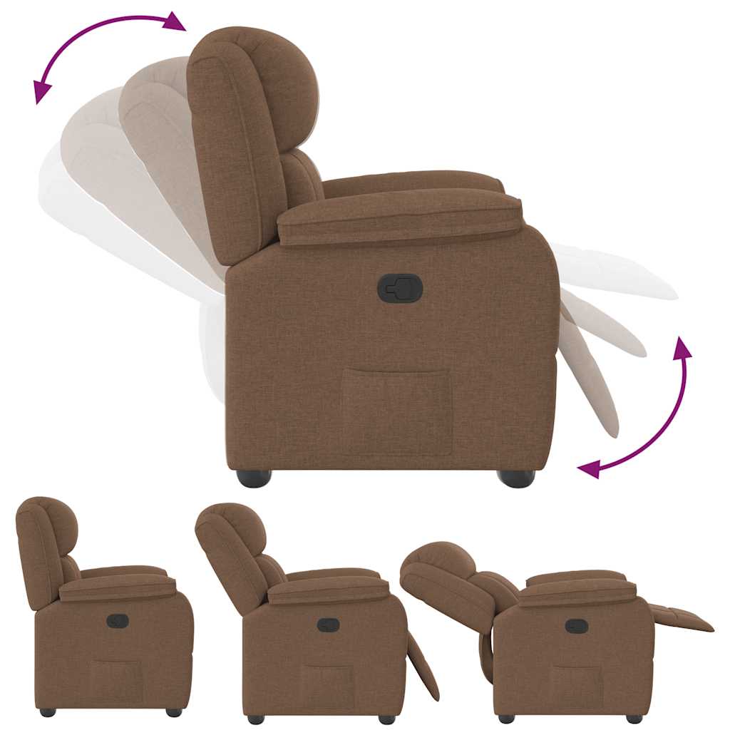 Fauteuil inclinable Marron Tissu