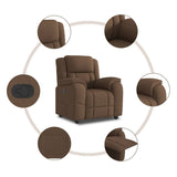 Fauteuil inclinable Marron Tissu