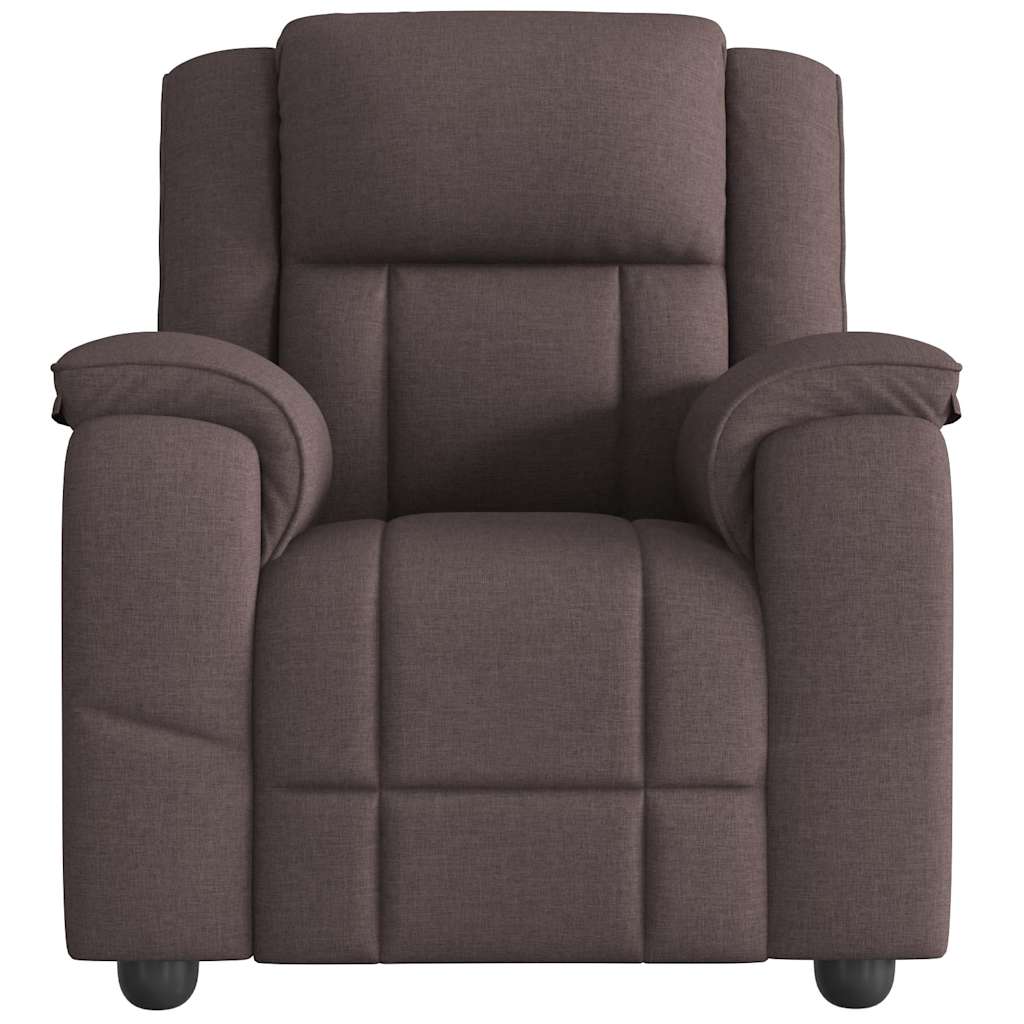 Fauteuil inclinable Marron foncé Tissu