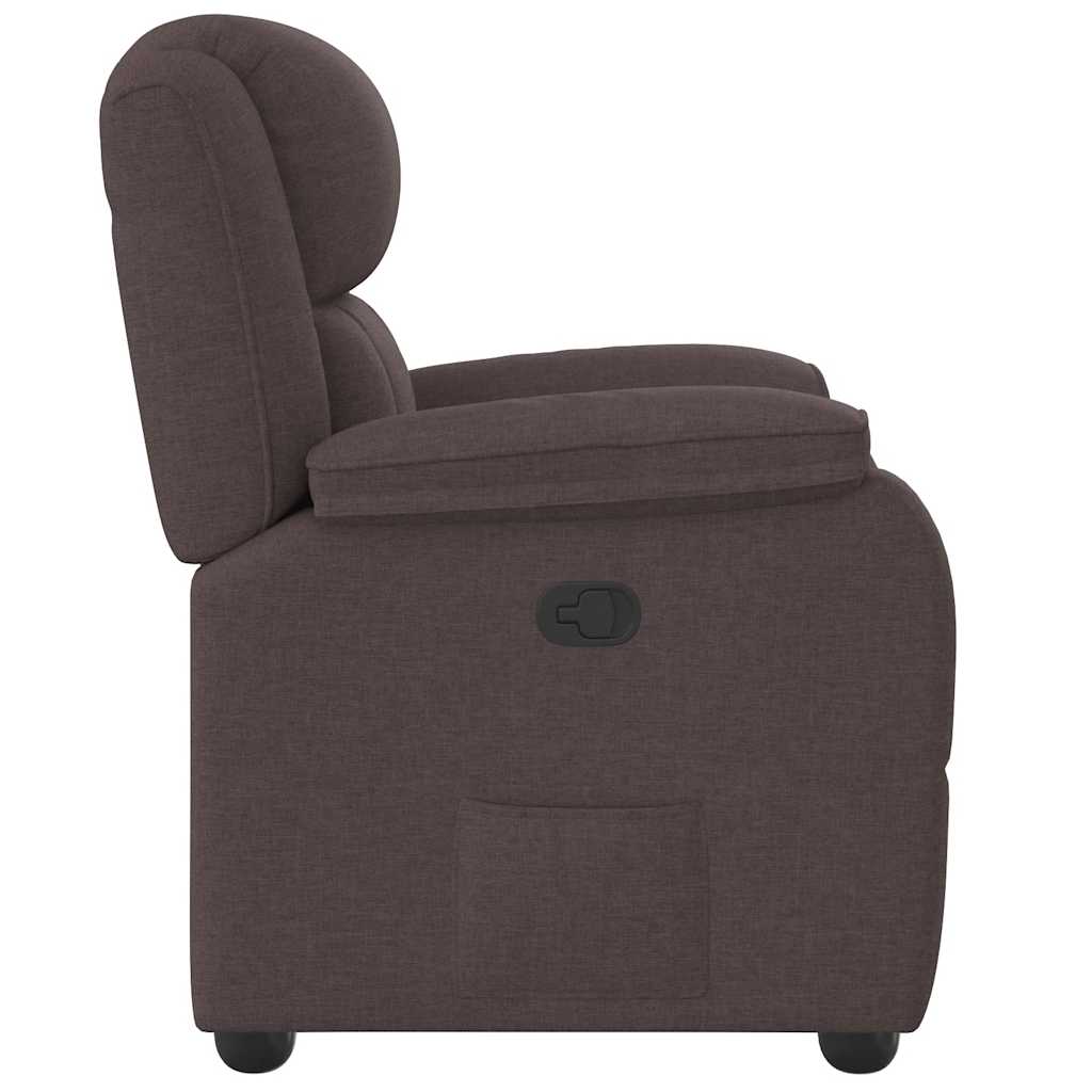 Fauteuil inclinable Marron foncé Tissu