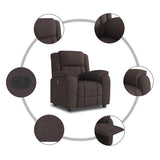 Fauteuil inclinable Marron foncé Tissu