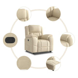 Fauteuil inclinable Crème Tissu