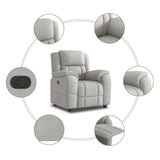 Fauteuil inclinable gris nuage tissu