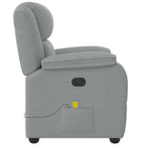 Fauteuil de massage inclinable Gris clair Tissu
