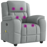 Fauteuil de massage inclinable Gris clair Tissu