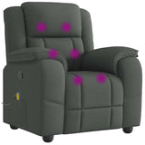 Fauteuil de massage inclinable Gris foncé Tissu