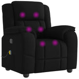 Fauteuil de massage inclinable Noir Tissu