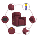 Fauteuil de massage inclinable Rouge bordeaux Tissu