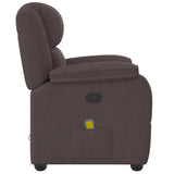 Fauteuil de massage inclinable Marron foncé Tissu