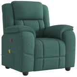 Fauteuil de massage inclinable Vert foncé Tissu