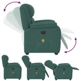 Fauteuil de massage inclinable Vert foncé Tissu