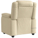 Fauteuil de massage inclinable Crème Tissu