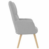 Chaise de relaxation gris nuage tissu