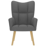Chaise de relaxation Gris foncé Tissu